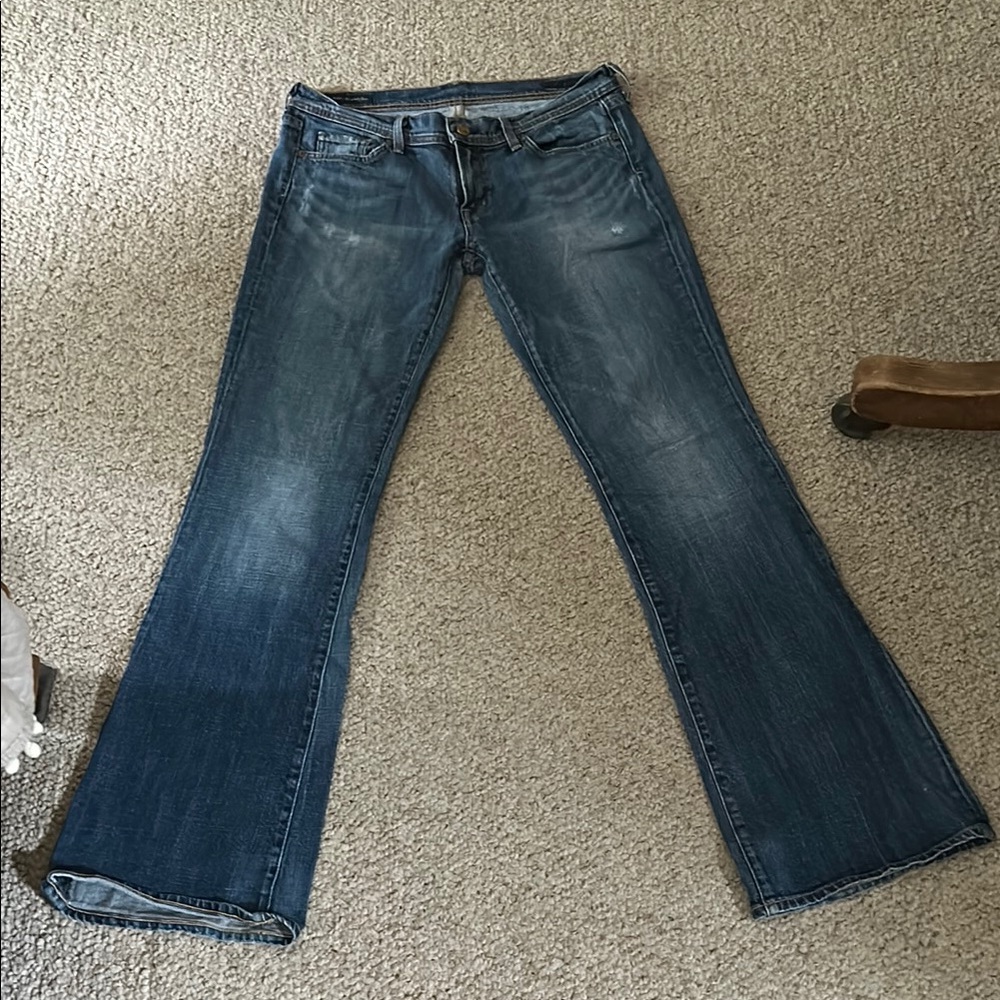 Citizens Of Humanity Blue Flare & Wide Leg Jeans